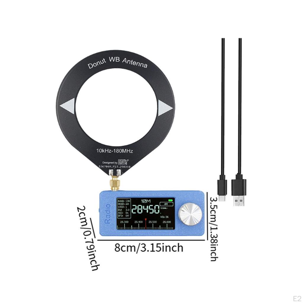 SI4732 Мини-радиоприемник с цветным дисплеем и 1,9-дюймовым экраном, перезаряжаемый AM-приемник для карманных радиостанций