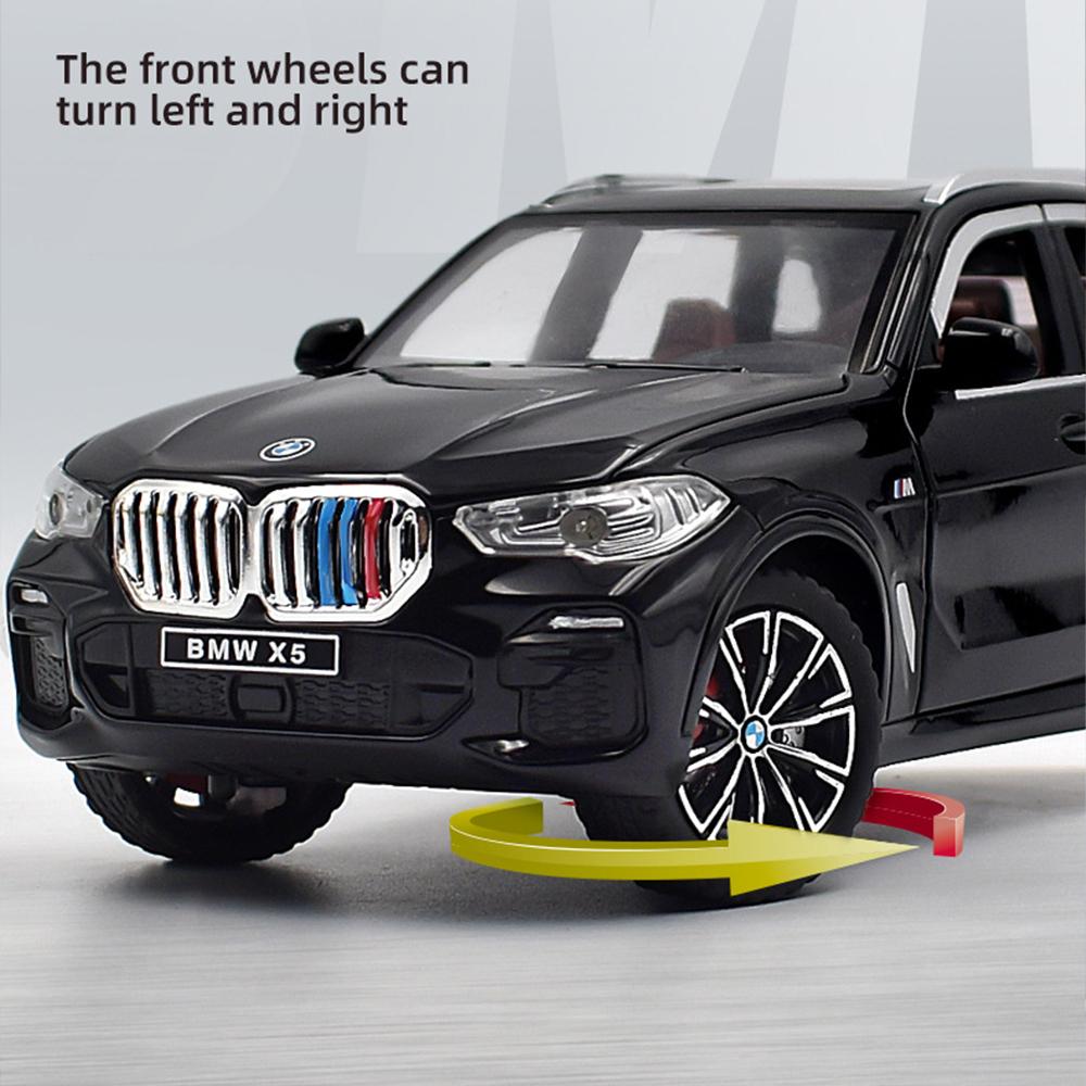 1:24-масштабная модель автомобиля из сплава X5 с имитацией звука и света, отлитая под давлением игрушечная машина-внедорожник для мальчиков, коллекция украшений, подарок