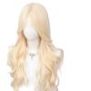 Lace Front Wig: Women's White Gold, Natural Large Waves, Middle Part, Realistic Full Head Cover for Daily Wear
