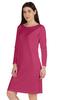 Inkmeso Knee Length Plain Dress Long Sleeve Boat Neck Tshirt Dress For Women
