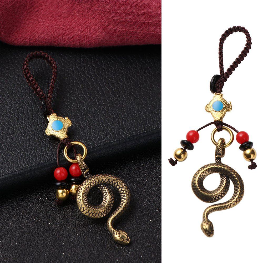 Brass Zodiac Keychain Animals Car Key Chain Charm Snake Key Ring  Gift