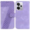 For Realme 14 5G Stand Case 7-Shaped Pattern Imprint Leather Phone Cover