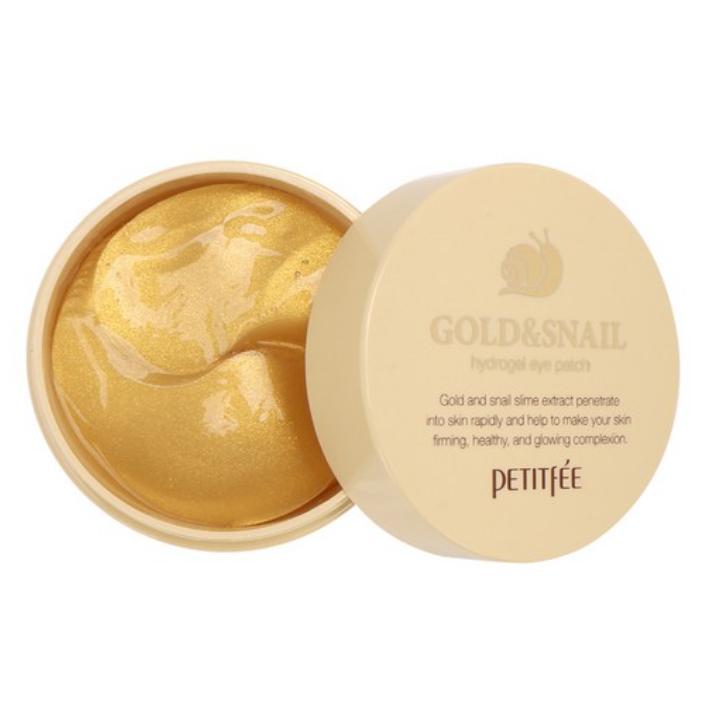 Petitfee Гидрогелевые патчи для глаз Gold & Snail 60 шт. – Уход за глазами и увлажнение
