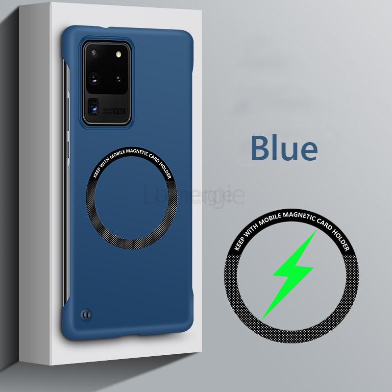 Безрамочный Магнитный Тонкий Чехол Magsafe Для Samsung Galaxy S20 FE Plus Ultra S20FE 5G Беспроводная Зарядка Жесткая Задняя Крышка