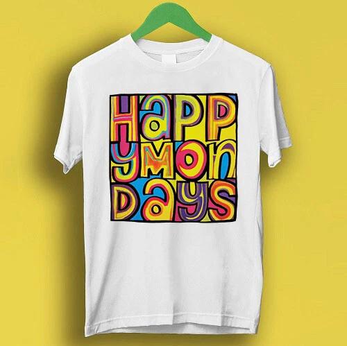 Happy Mondays Инди-танцы Madchester Рейв Bez Ryder Крутой Подарок Футболка T-Shirt P847