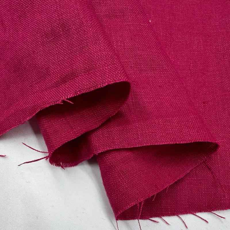 Чистая льняная ткань Стиранный лен Комфортная дышащая ткань для весны и лета DIY Платье Широкие брюки Легкая куртка Одежда