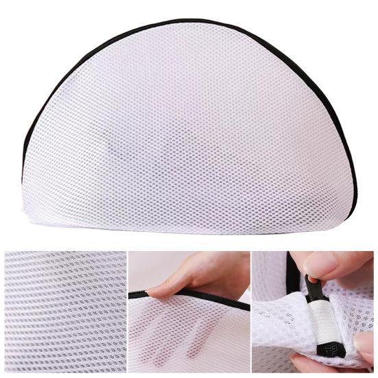 Стирка обуви Сумка на молнии Цилиндрическая форма Двухслойная Прочная сетка Стиральная машина Сеть для стирки обуви