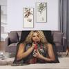 Shakira Blanket Singer Pop Soft Funny Plush Throw Blanket For Home Decor Travel Office Flannel Bedspread Bed Cover
