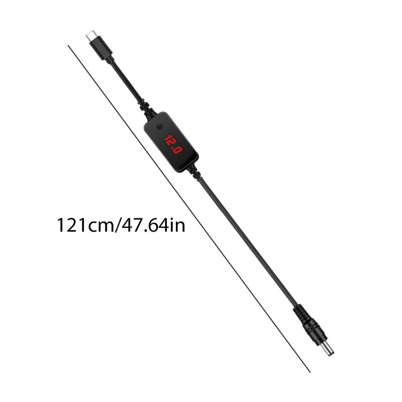 Регулируемый кабель-адаптер питания USB C на 5,5x2,1 мм 5 В 9 В 12 В 15 В 20 В с 2 сменными разъемами для ноутбука