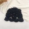 Шапка-косынка Ажурный цветок Модный дизайн Женская шапка Корейский стиль Шапка Шерстяная вязка Ручная вязка