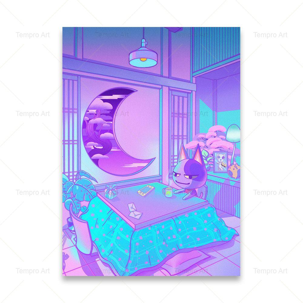 Плакат в стиле Vaporwave, японский городской ночной уличный постер в стиле поп-киото, холст, картина, настенная живопись, принт, Kawaii, домашний декор для комнаты