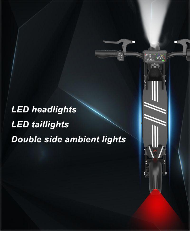 Взрослый электрический самокат DriveTron DT10, 31 миля в час, двойные дисковые тормоза + EABS, двойная пружинная подвеска, NFC, 48 В 15,6 Ач 1000 Вт