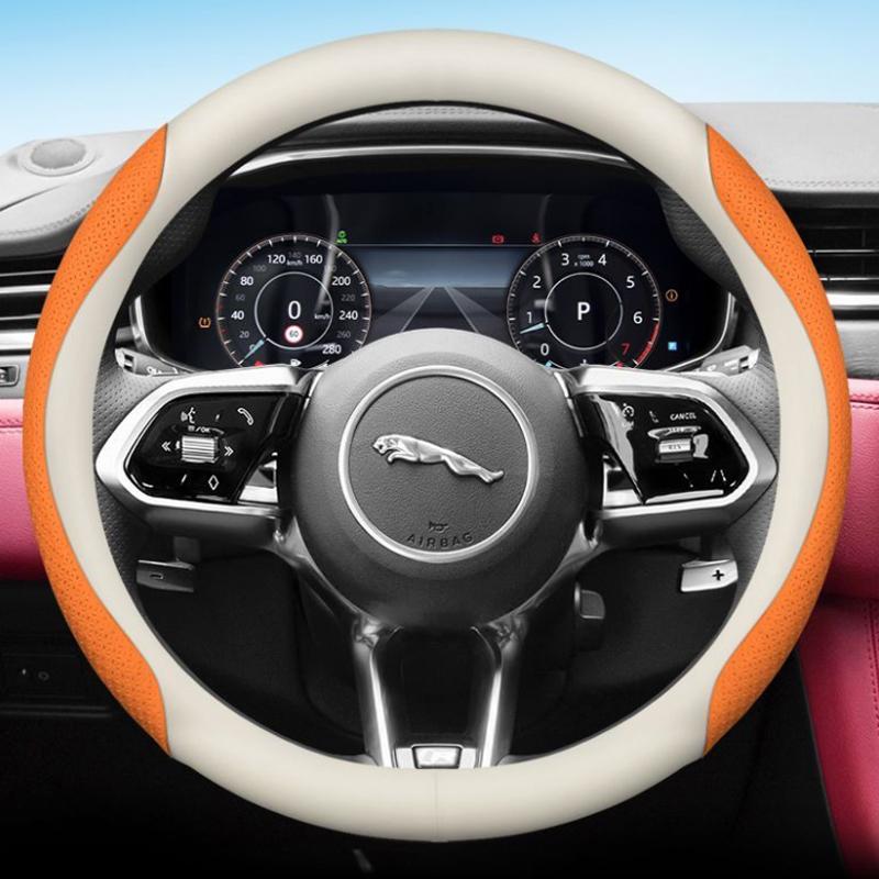 Leather Car Steering Wheel Cover for Jaguar X F S Type XF 250 260 XE XFR E F I Face Xj X350 X351 Xjl Accessories