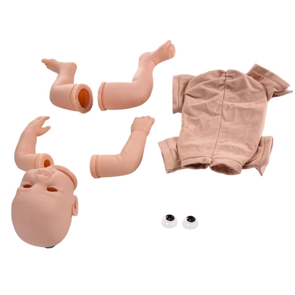 21 Inch Reborn Doll Kit Soft Vinyl Simulated DIY Unpainted Baby Doll Parts Mold Accessories for