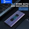 Корпус для M.2 NVMe SATA SSD, корпус для SATA SSD NGFF, высокоскоростной адаптер USB 3.2 Type-C 10 Гбит/с, внешний корпус из алюминиевого сплава.