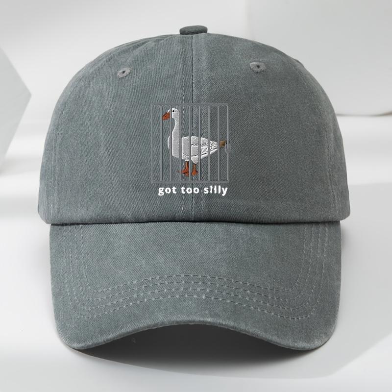 Unisex SoftTop Baseball Cap Fun Goose Cage PrintAdjustable Size Breathable and MoistureAbsorbingAppropriate for Any Season
