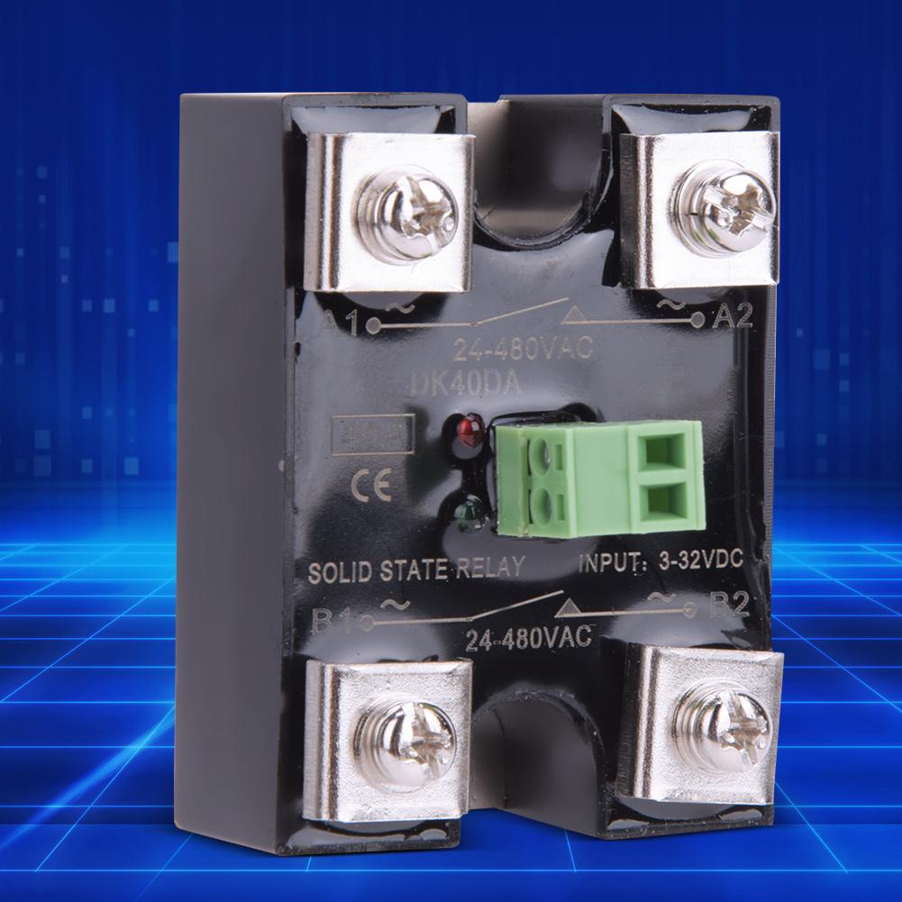 BERM Твердотельное реле Одноканальное управление постоянным током Двухканальное переменного тока 1-фазное ТТР 24480 В переменного тока(40А(БЕРМ