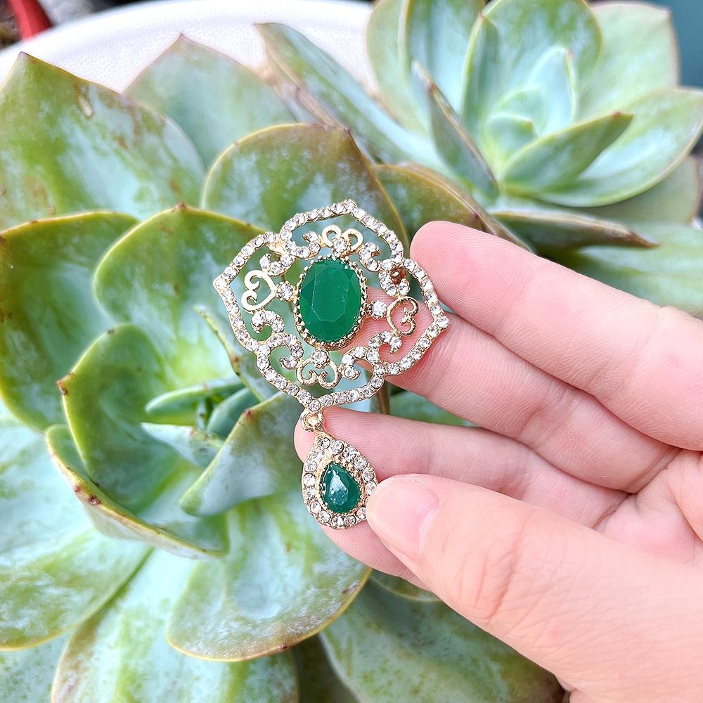 Женская брошь с кристаллами золотого цвета и стразами, полые свадебные украшения для невесты