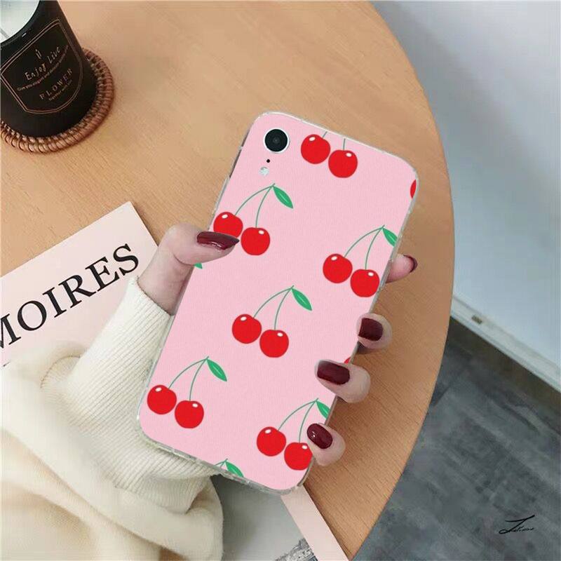 Чехол для телефона с фруктами, красным гранатом и вишней для iPhone 13 11 12 pro XS MAX 8 7 6 6S Plus X 5S SE 2020 XR