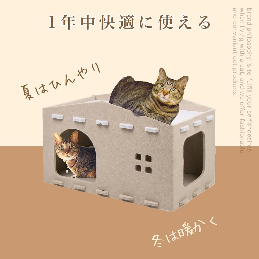 Кошачий домик Дом для питомца Кошачий домик Кровать для питомца Купол Собаки Купольный домик для кошки Домик для кошки Чигура Купольная кровать для питомца Картонный домик Кошачий домик Безопасный (Грей, М)