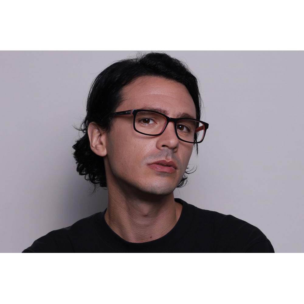 Прямоугольные очки с полной оправой, черные на персиковом, коллекция Smartbuy Chakaia A56d, модные, унисекс