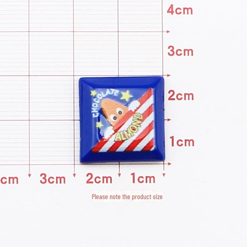 Аксессуары из квадратной шоколадной смолы: Крем-клей, чехол для мобильного телефона, резинка для волос, шпилька, наклейки на стаканы с водой, канцелярские принадлежности для самостоятельного изготовления.