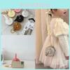 Cute Small Childrens Round Bag Pu Material Chain Crossbody Bag Daily For