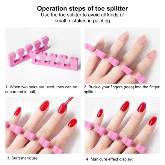 2 шт./компл., легкая прокладка для пальцев, не выцветающая, универсальная, для педикюра, для большого пальца ноги, растяжка для дизайна ногтей