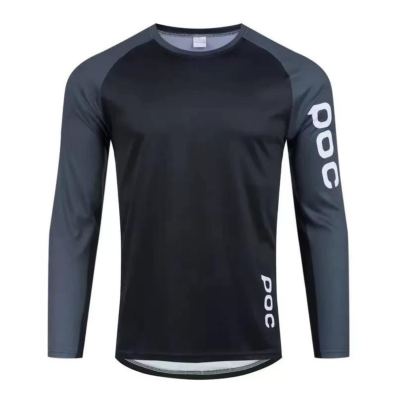 Mens Long Sleeve Mountain Bike Jersey Cycling Shirt Quick Dry Trail Riding Top Outdoor Sports