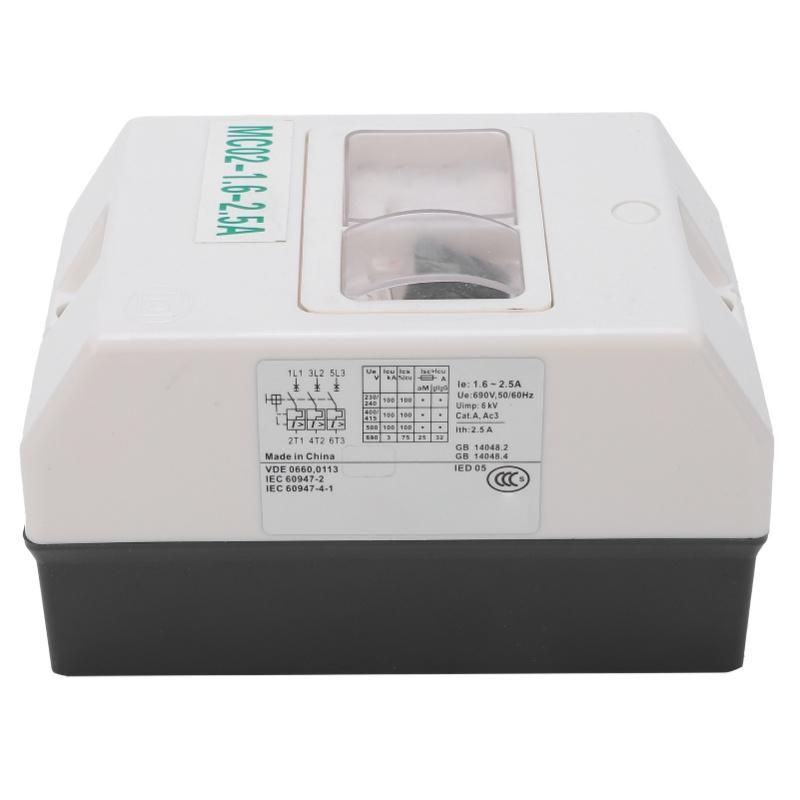 Motor Protection Switch Circuit Breaker MC02-1.6-2.5A 50/60Hz ABS Waterproof 220V/380V