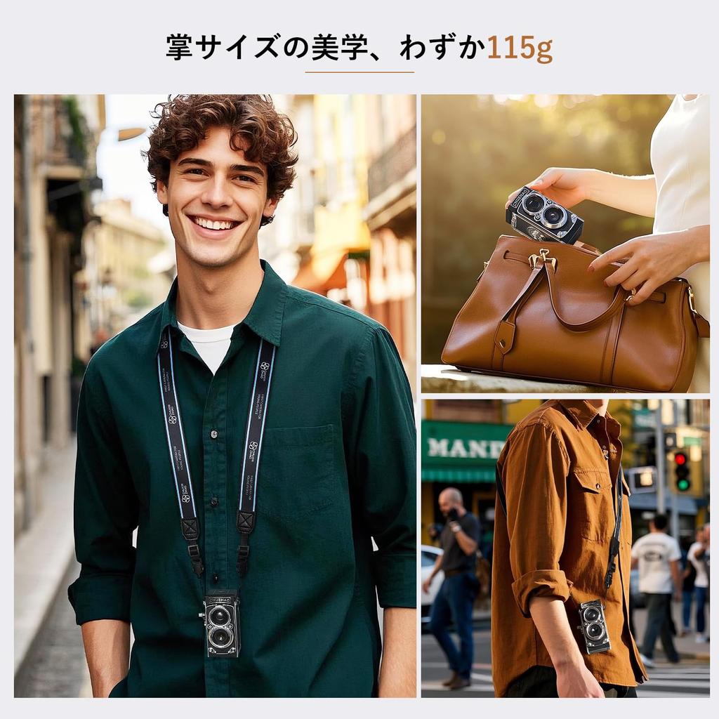 Fyhuioo Mini Retro Digital Toy Camera for Adults 12MP 16GB Charging Cable Reflex Mini Retro Camera with Japanese Instruction Manual Date Camera,