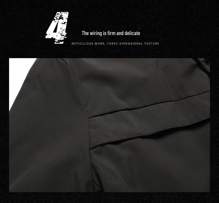 Зимняя мужская хлопковая куртка с капюшоном на флисовой подкладке для улицы: Повседневный и утолщенный дизайн из Японии и Южной Кореи.