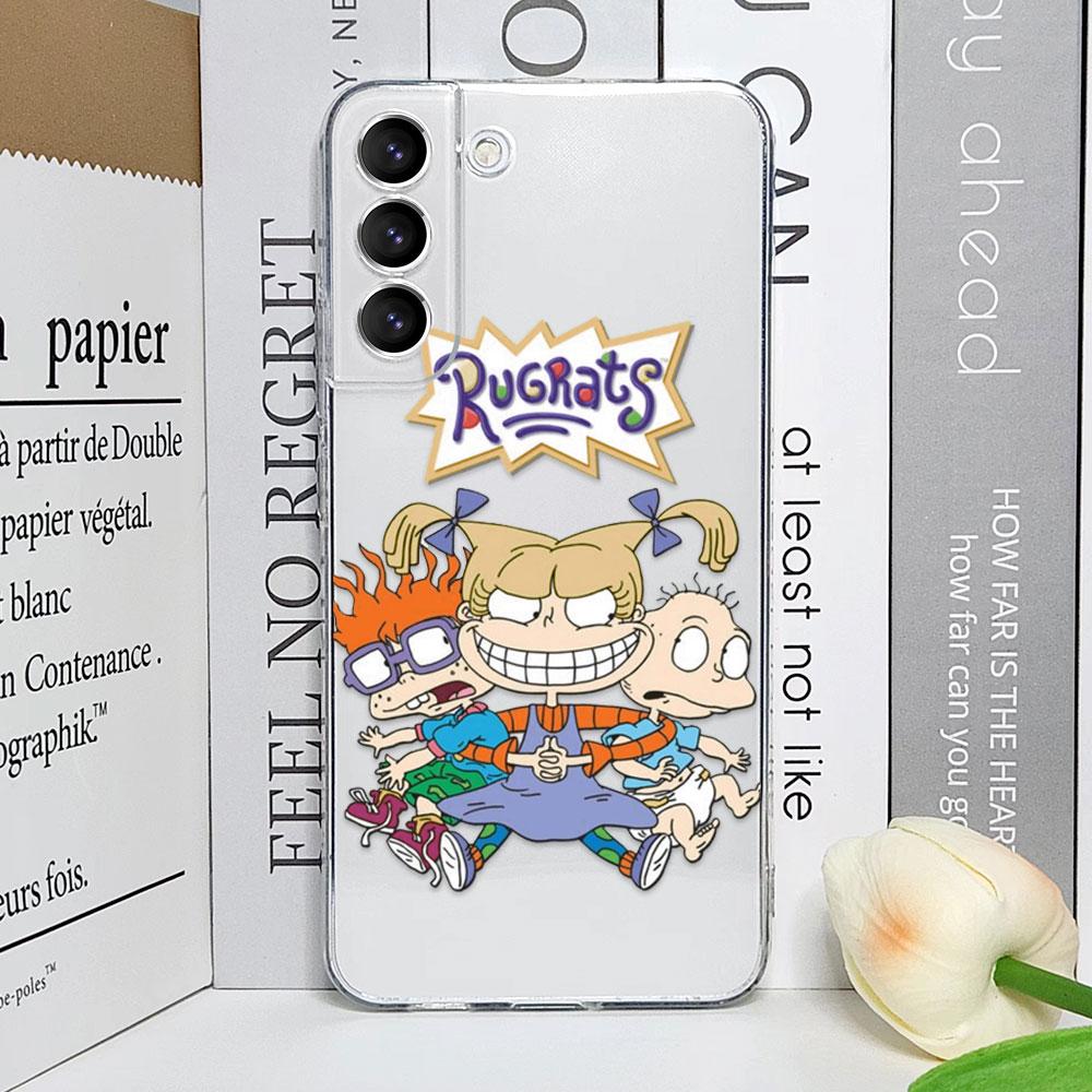 Мультяшный Забавный R-Rugrats Чехол для Телефона для Samsung Galaxy S25 S24 S23 Ultra S22 Plus S21 S23 FE Прозрачные Мягкие Чехлы Fundas Coque
