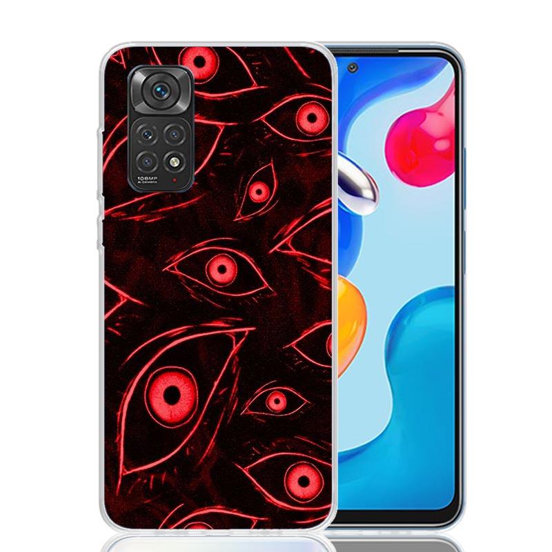 Чехол для телефона с пугающим лицом и глазами для Xiaomi Redmi Note 15 14 13 12S 12 Pro Plus 11S 11E 11 11T 10S 10 Арт Мягкий чехол с рисунком Redmi Not