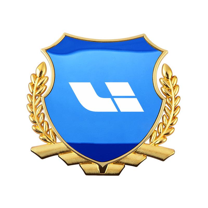 Ideal Cars Wheat Ear Fender Emblem for L6/ONE/L7/L8/L9/MEGA Models - Metal Body Decoration