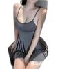 Large size suspender pajamas, sexy thin low-cut pajamas, pajamas, erotic underwear, pure desire to seduce hot girls short skirts