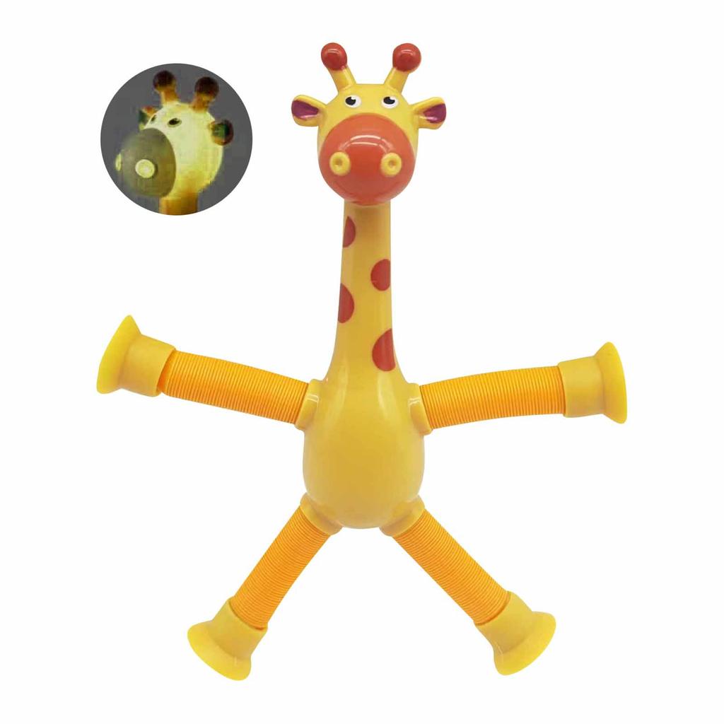 Телескопическая игрушка-жираф на присоске, постоянно меняющийся жираф, образовательная игрушка для снятия стресса, интерактивная декомпрессионная игрушка для родителей и детей со светом