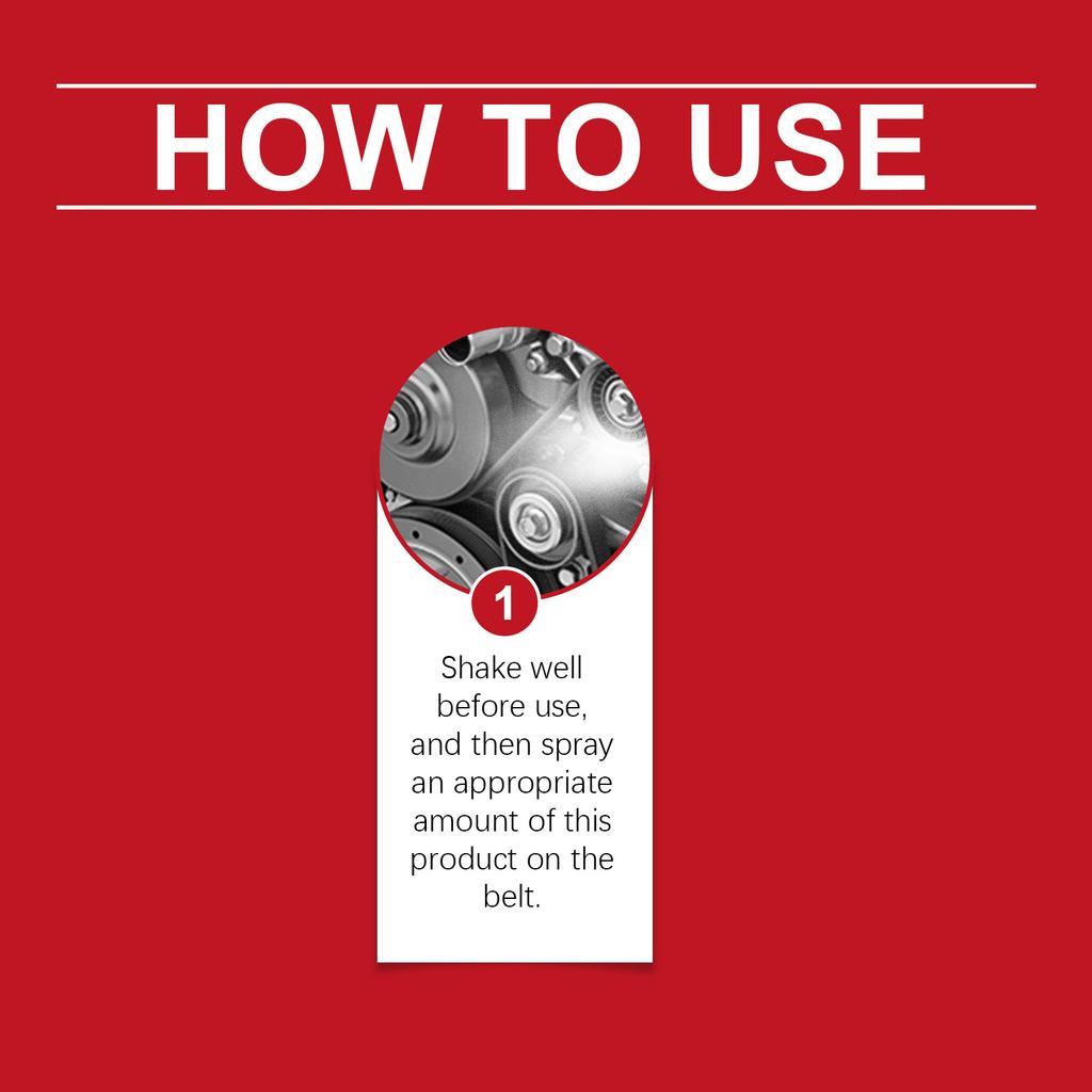Car Belt Dressing Spray 100ml Stops Squeaks Noise Reducer for Serpentine Belts Anti Slip Lubricant Prevents Cracking Wear