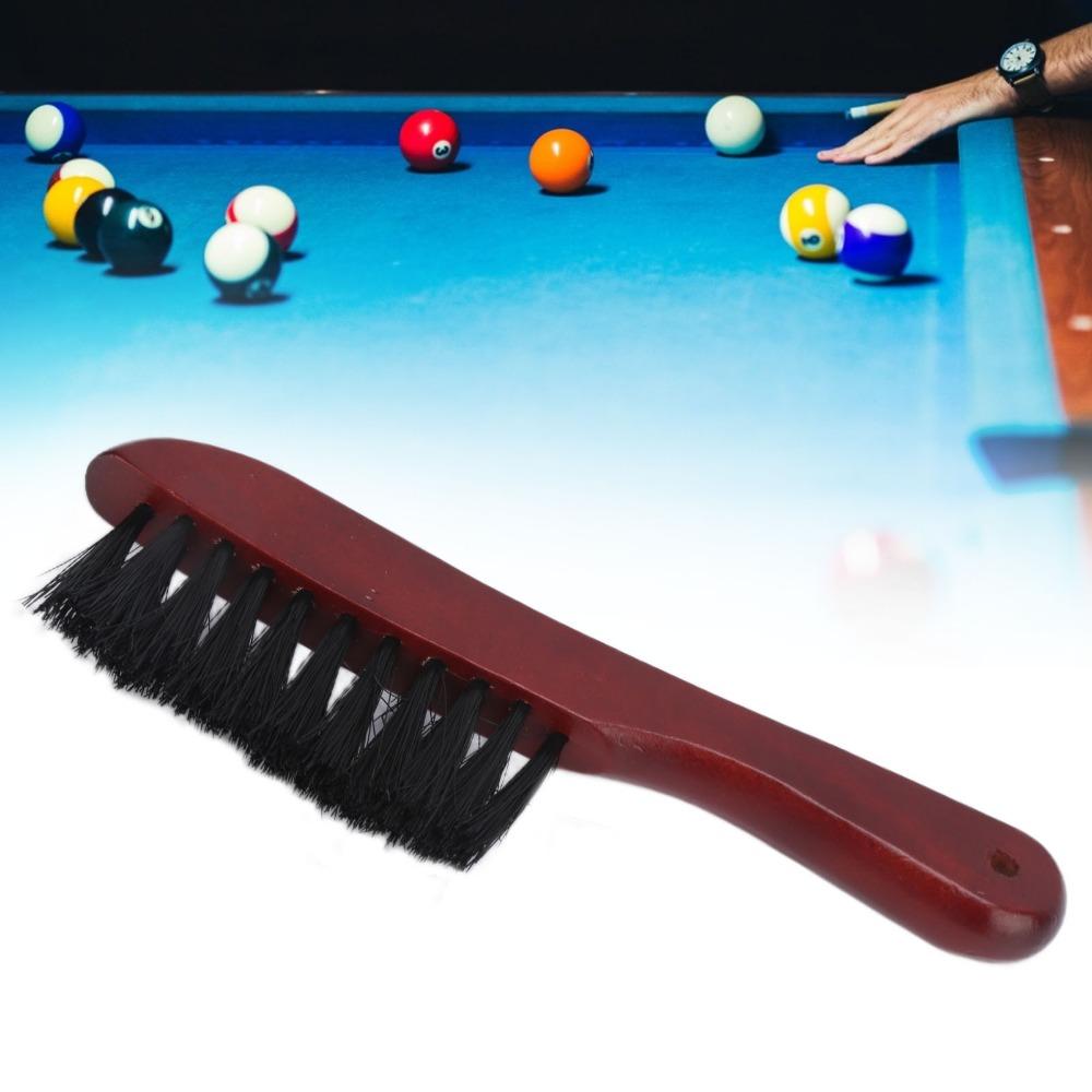 Wood Handle Pool Table Brush Curved Handle Snooker Table Brush For Billiard Table