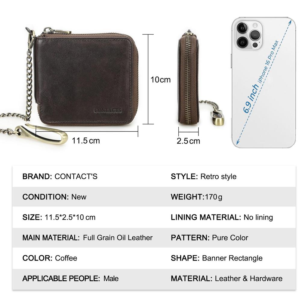 Кошелек CONTACT'S из натуральной кожи в классическом стиле для мужчин, короткий мужской кошелек FRID, мужской модный держатель для карт высокого качества, небольшой кошелек для мужчин