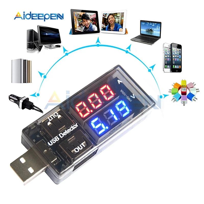USB зарядное устройство детектор тока напряжение мощность тестер двойной цифровой дисплей вольт ампер метр для Android