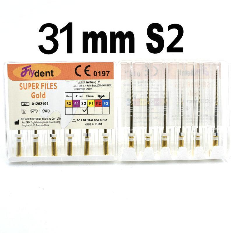 Dental Root Canal File Gold Endo Rotary Super Files Golden Endodontic Files 25Mm Nickel Titainium Instrument Dentistry