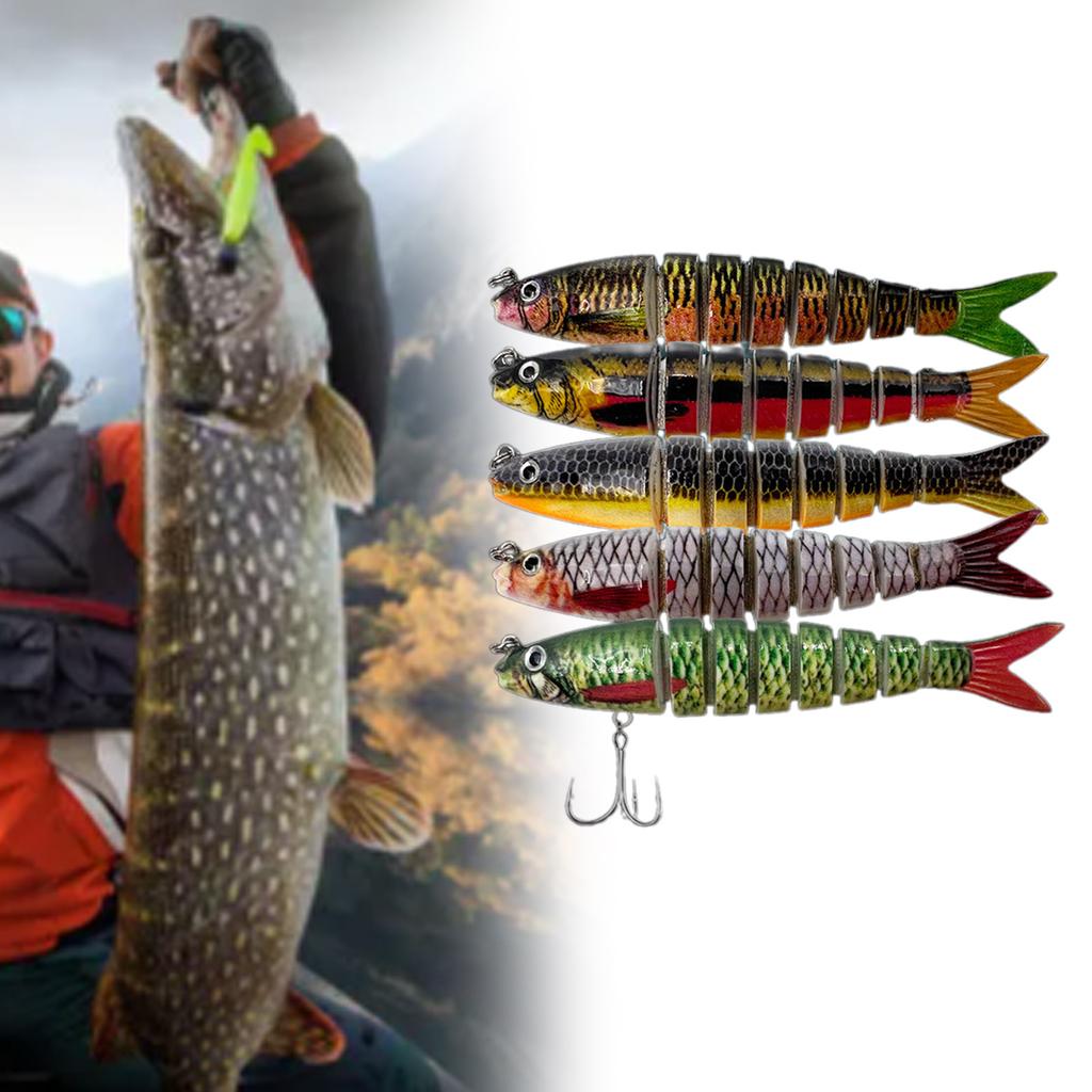 Fishing Baits Wobbler Muti-Section Jointed Casting Soft Lures Treble Hooks Hard Crankbait Sinking Tackle Pesca Swim Bait
