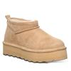Bearpaw Retro Super Shorty Sheepskin Boots with Thick and Genuine Warm and Fluffy Size Soles, Water-Repellent Stain-Resistant Leather, (Iced Coffee,