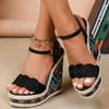 Mclubgirl Fish Toe Women Sexy New Fashion Simple Slope Heel Waterproof Platform Car Sandals LFD-10368-A21