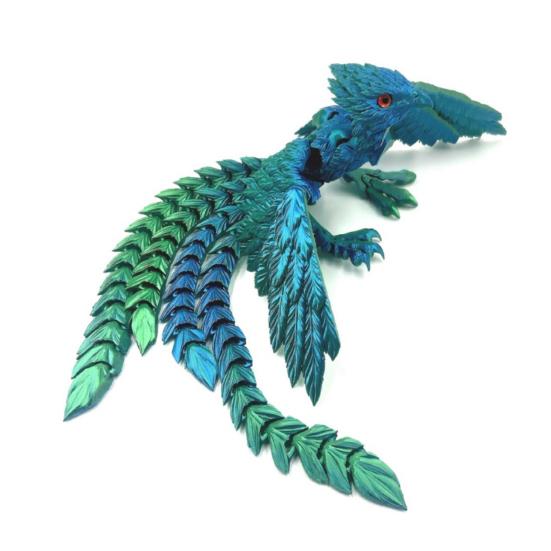 3D Printed Phoenix Ornament Articulated Phoenix Fidget Toy Flexible Phoenix Bird Toy Animal Centerpiece for Stress Relief Desk Display