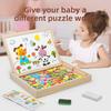 Деревянный Тигр Корова Кролик Животное Тема Фермы Магнитная Доска-Пазл Игрушка Дети