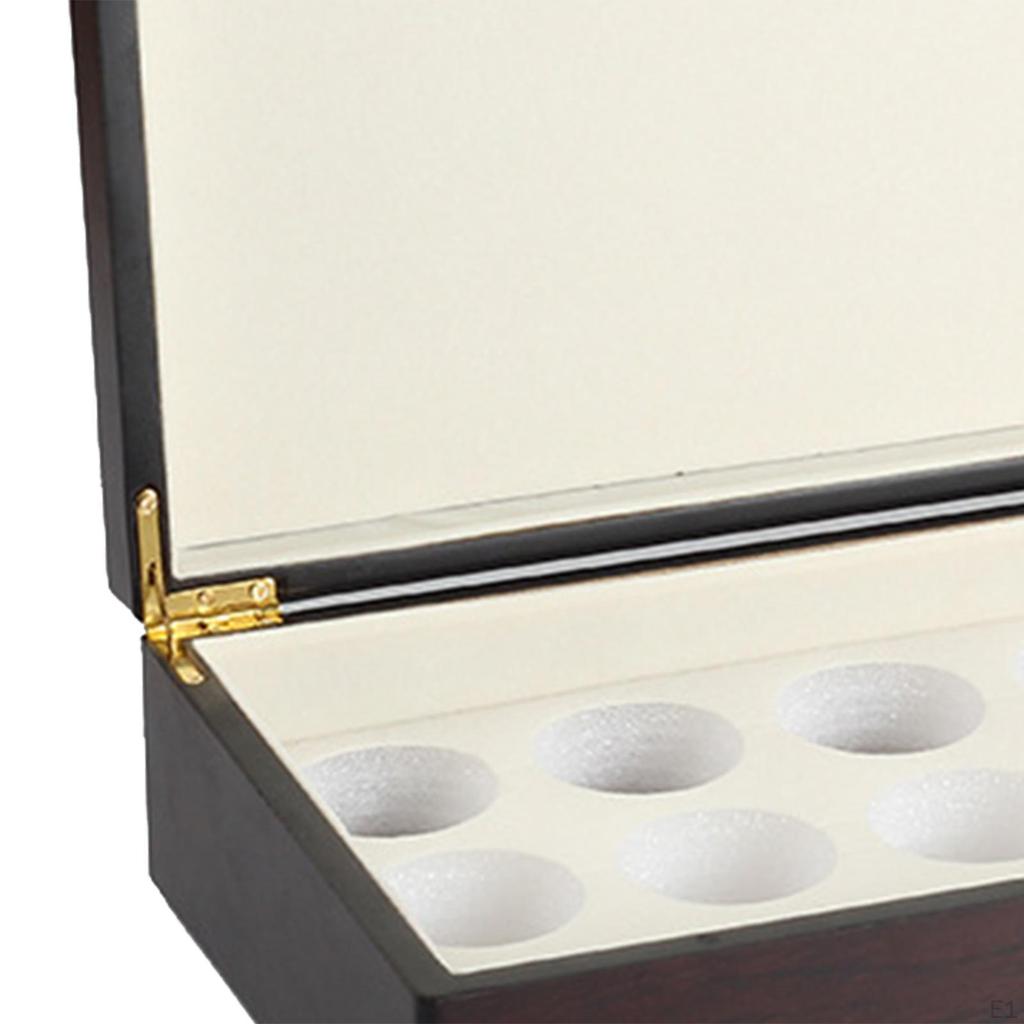 Tea Storage Box Coffee Tin Multipurpose Wooden Chest with Lid 12 Compartment Jewelry