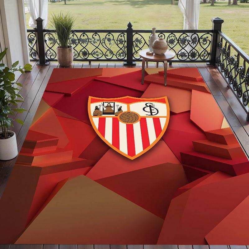 Soft Floor Carpet Sevilla FC Pattern Area Rug Decorative Mat For Home Room Decoration