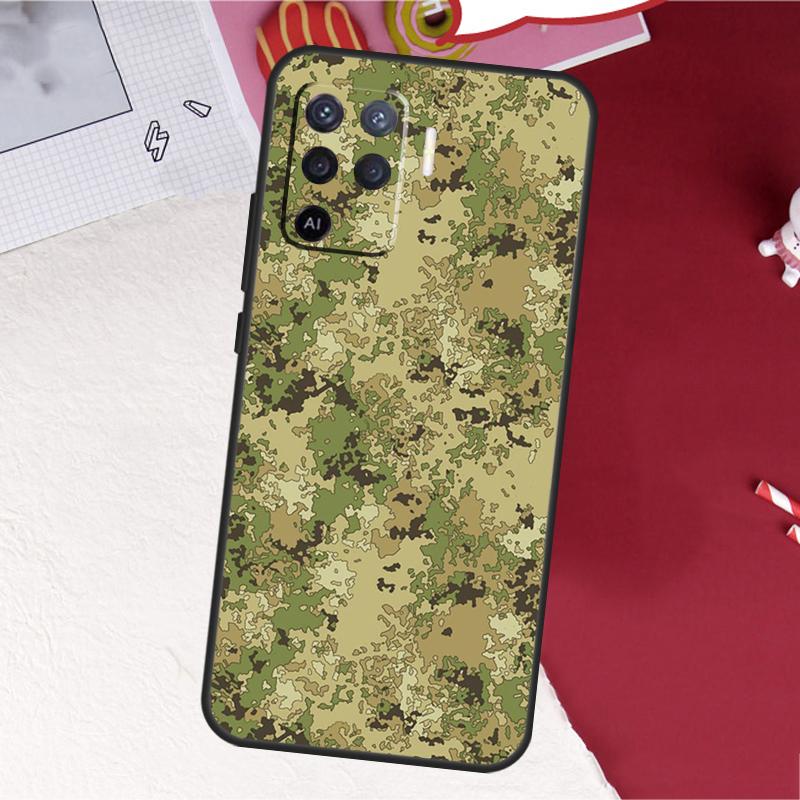 Камуфляжный Военный Чехол Для Oppo A60 A80 A40 A18 A38 A58 A78 A98 A96 A76 A16 A94 A74 A54 A15 A17 A57 A77 A5 Pro